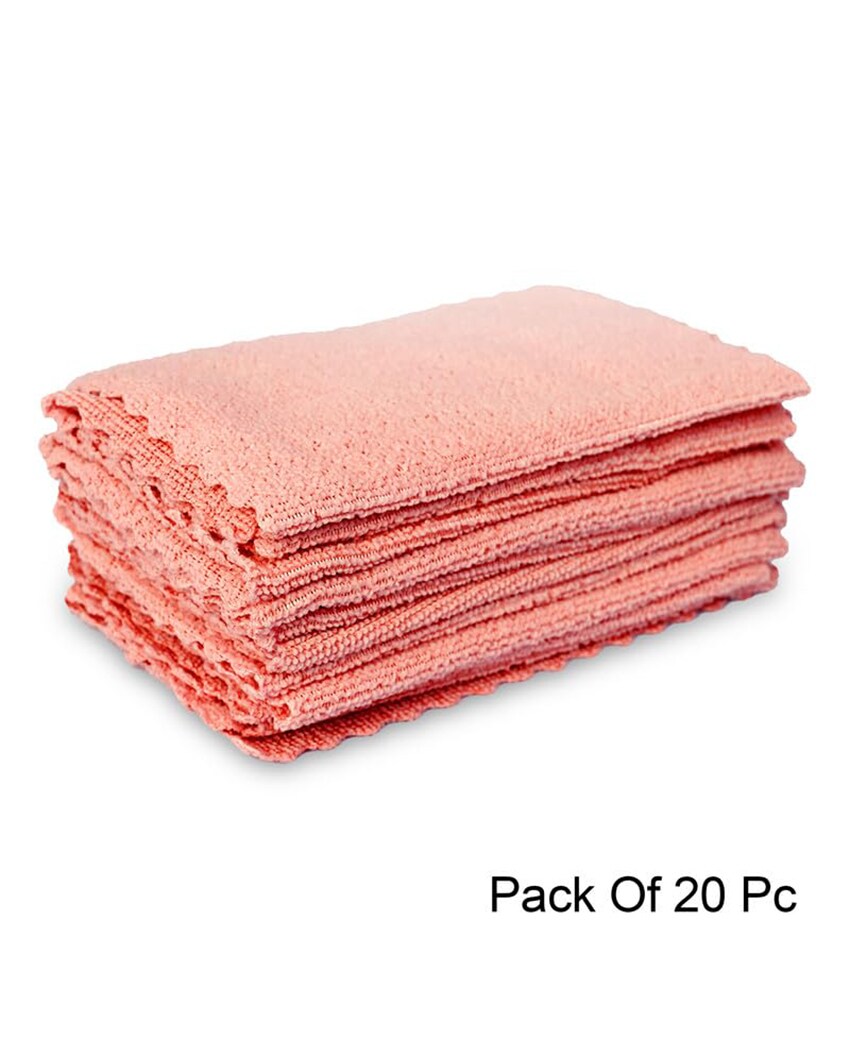 Multipurpose Microfiber Cleaning and Drying Kitchen Wipes | Set Of 20 | 6 x 6 inches