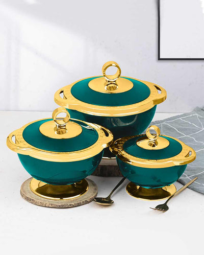 Sleek Design Milano-Emerald Casseroles | Set of 3