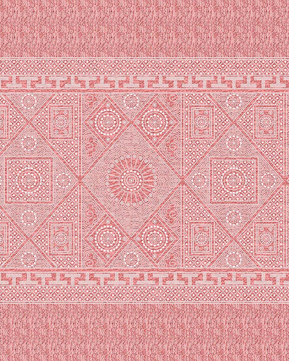 Glycine Sanganeri Cotton Flat Bedding Set | Double Size Pink