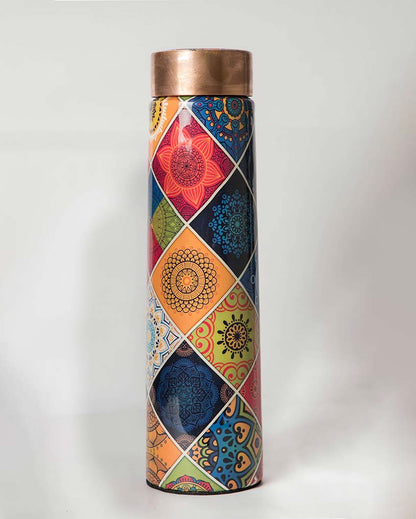 Moroccan Copper Water Bottle | 3 x 9 inches | 1 Liter