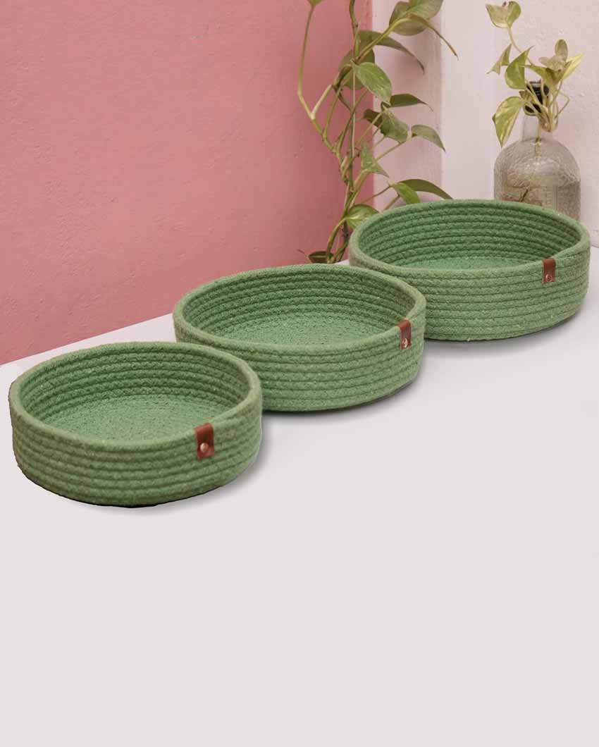 Beautiful Nesting Basket | Set of 3 Green
