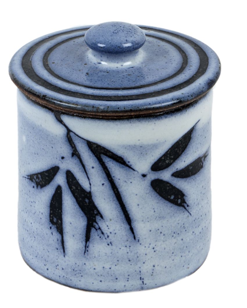 Light Blue Ceramic Jars | Set Of 2