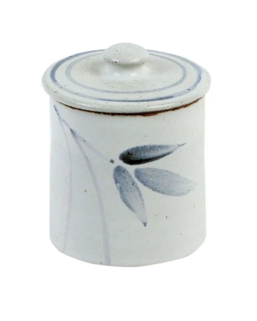 White & Blue Ceramic Jars | Set Of 2