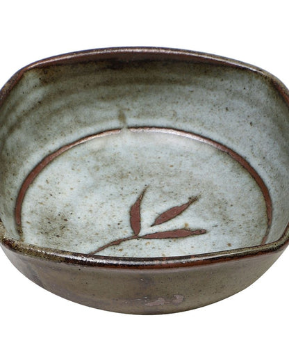 Olive Green Square Ceramic Bowl