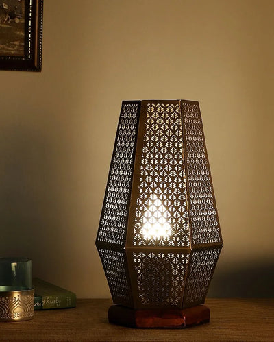 Niharika Ambient Table Lamp With Wooden Base