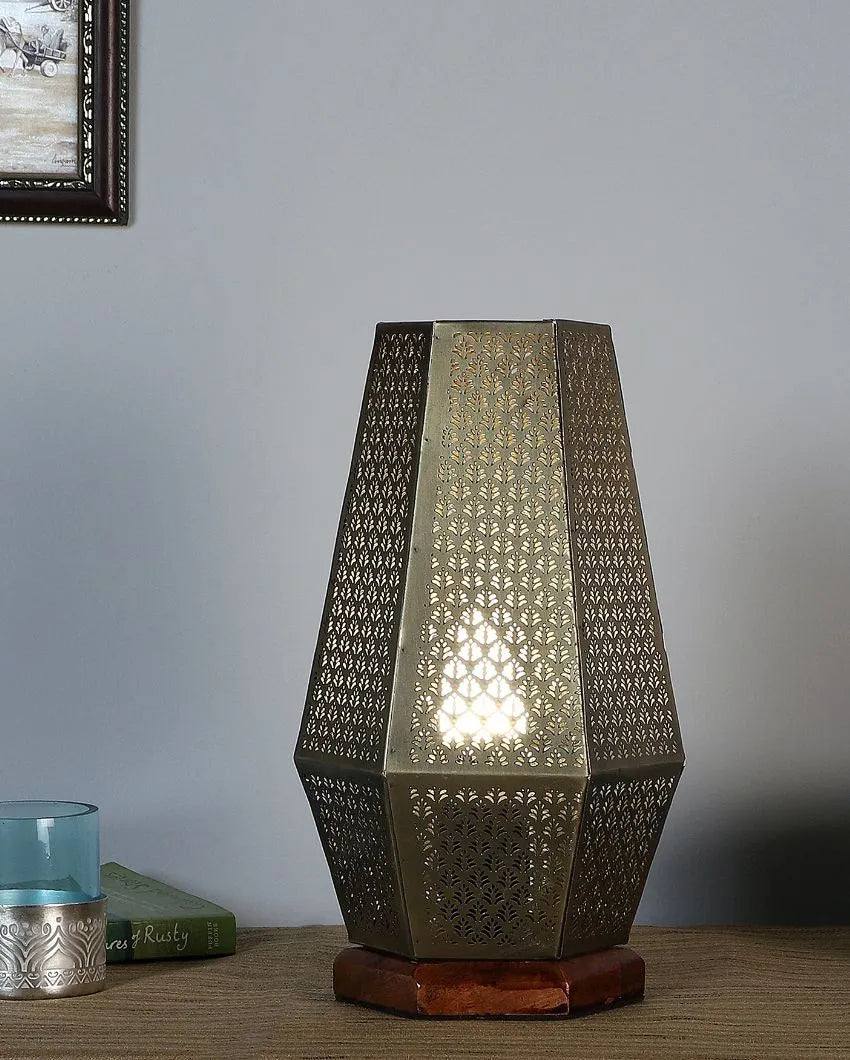 Niharika Ambient Table Lamp With Wooden Base