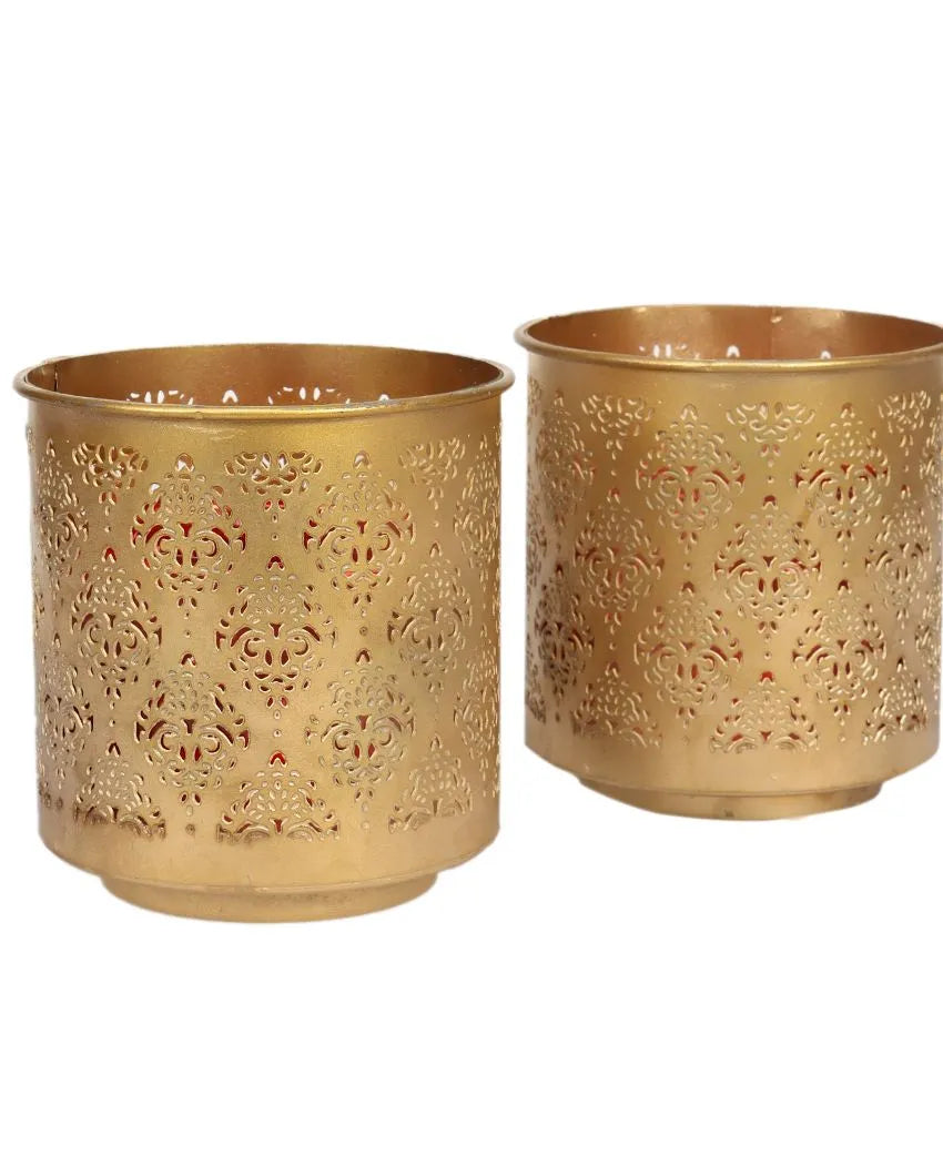 Gandhara Votive With Tea Light Holder | Set Of 2 Pink