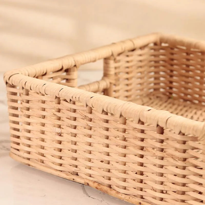 Joe Cane Handwoven Tray | 14 Inch, 21 x 12 Inch 21 x 12 Inch