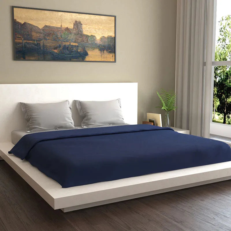 Vania Duvet Cover | Double Size | Multiple Colors Navy