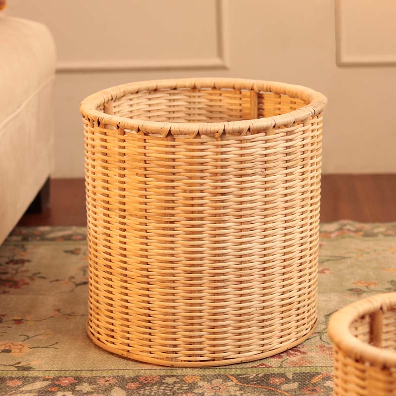 Stylish Wicker Rattan Laundry Basket | 14 Inches - Dusaan