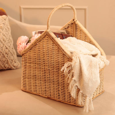 Handcrafted Wicker Rattan Laundry Basket | 40 Inches Default Title