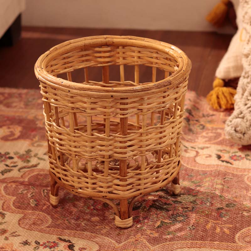 Trendy Handcrafted Bamboo Cane Planter | 9 Inches - Dusaan