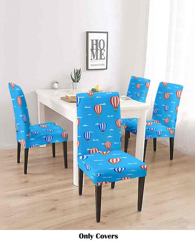 Blue and Orange Printed Chair Covers | 18 x 18 inches