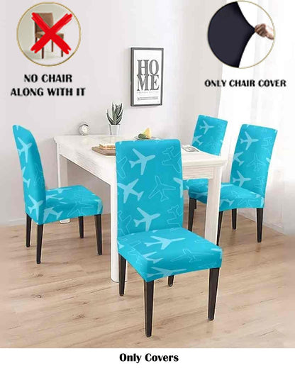 ONLY CHAIR COVER | Blue Printed Chair Covers | 18 x 18 inches