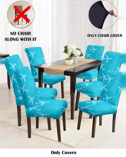 ONLY CHAIR COVER | Blue Printed Chair Covers | 18 x 18 inches