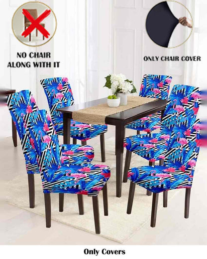 ONLY CHAIR COVER | Blue and Pink Printed Chair Covers | 18 x 18 inches