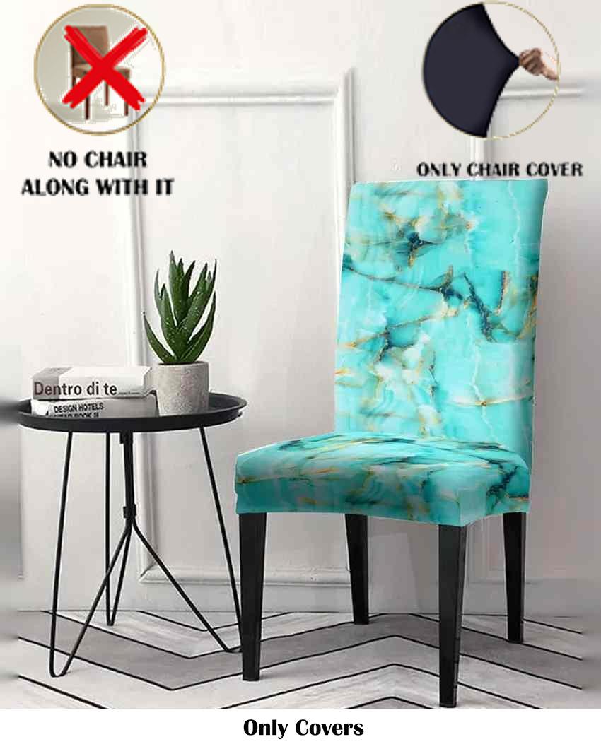 ONLY CHAIR COVER | Blue Abstract Printed Chair Covers | 18 x 18 inches