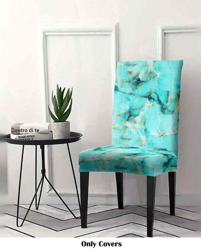 Blue Abstract Printed Chair Covers | 18 x 18 inches