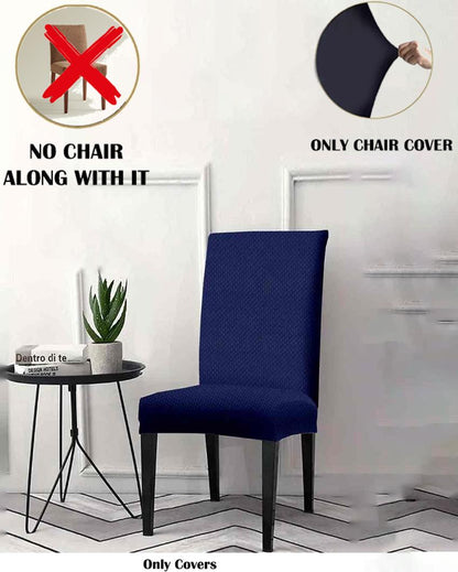 ONLY CHAIR COVER | Navy Blue Solid Chair Covers | 18 x 18 inches