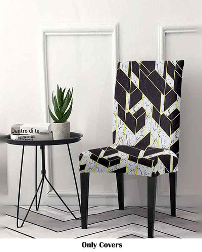 Black and White Abstract Printed Chair Covers | 18 x 18 inches