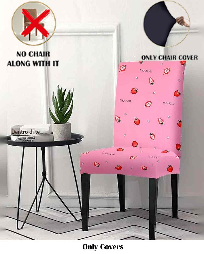 ONLY CHAIR COVER | Pink Abstract Printed Chair Covers | 18 x 18 inches