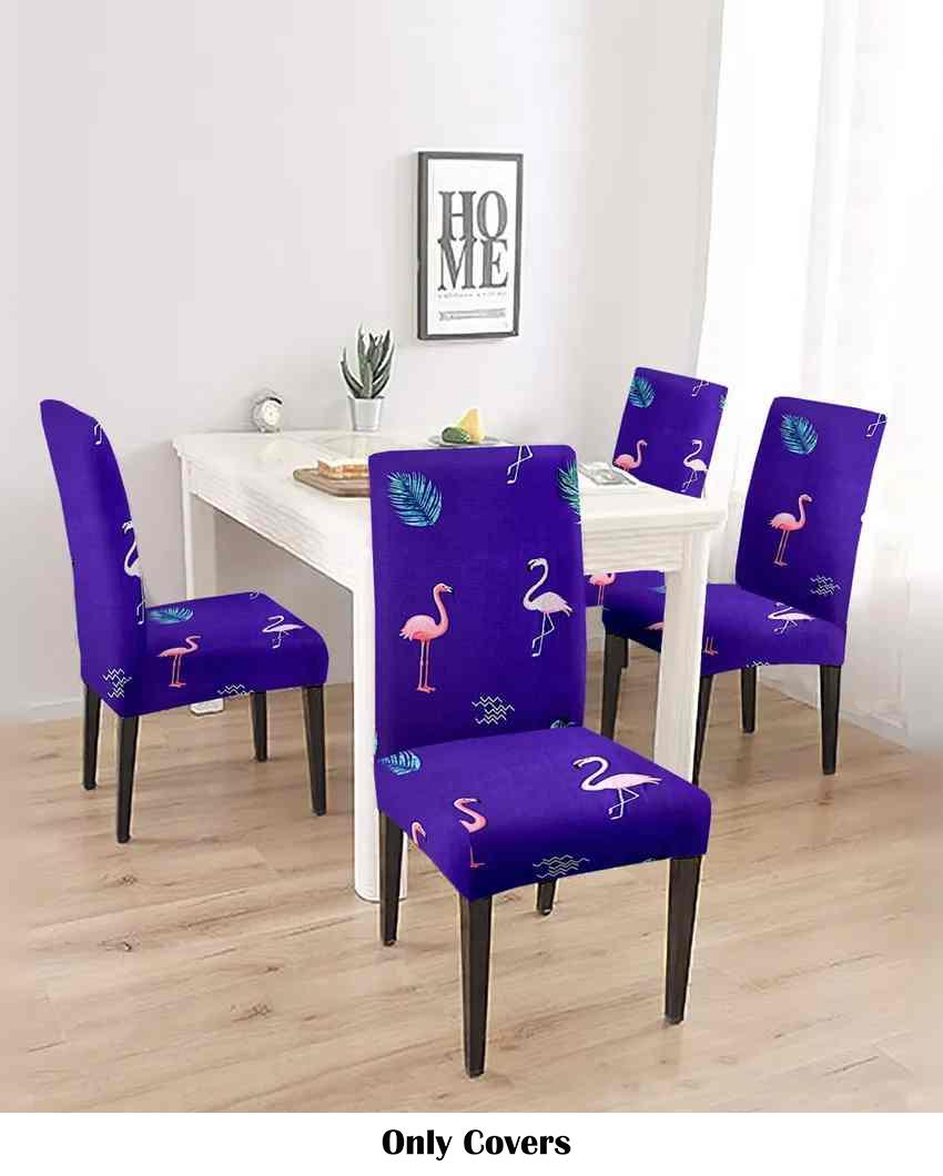 Navy Blue Abstract Printed Chair Covers | 18 x 18 inches