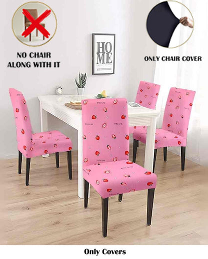 ONLY CHAIR COVER | Pink Abstract Printed Chair Covers | 18 x 18 inches