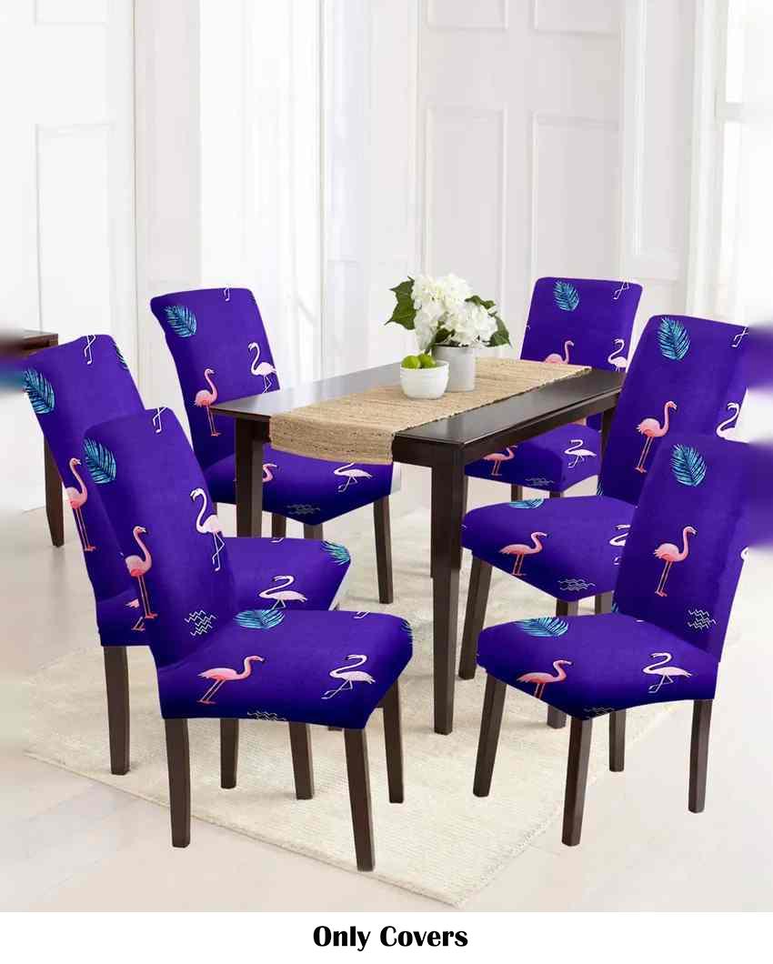 Navy Blue Abstract Printed Chair Covers | 18 x 18 inches