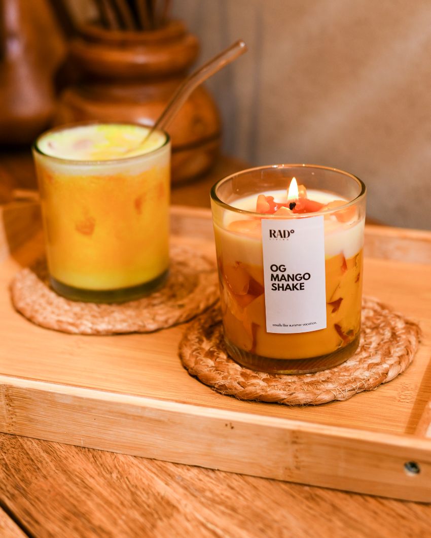 Og Mango Shake Jar Scented Candle | 7.6 x 8.9 cm / 3 x 3.5 inches