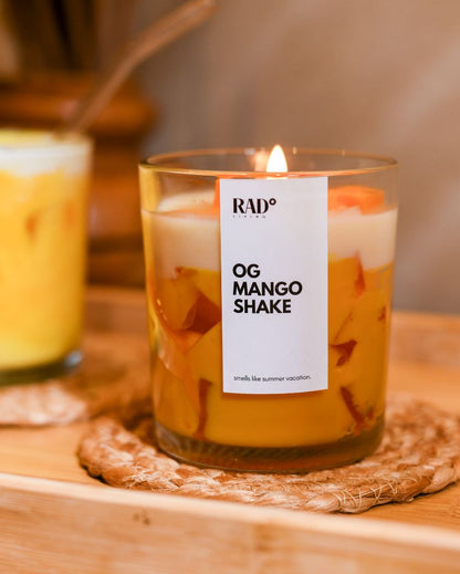 Og Mango Shake Jar Scented Candle | 7.6 x 8.9 cm / 3 x 3.5 inches