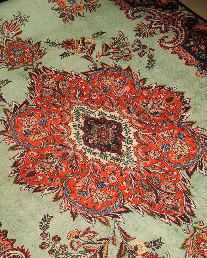 Floral Detailed Print Rubber Back Carpet