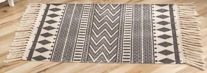 Grey Pattern Accent Floor Mat | 34 x 21 inches