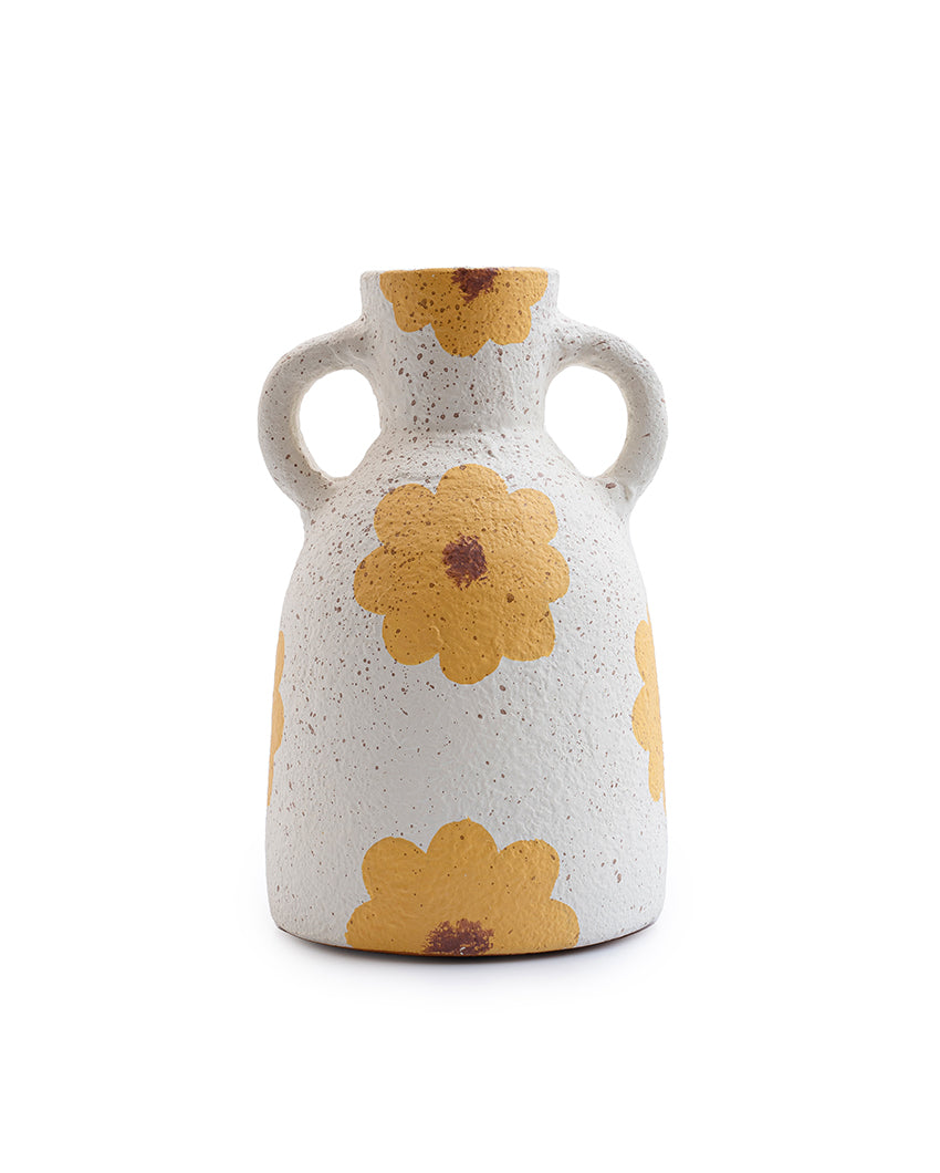 Sunflower Magic Terracotta Vase | 6 x 10 inches