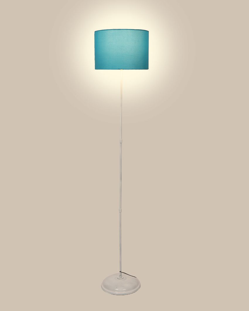 Uplifted Foldable Design Iron Stand Floor Lamp with Cotton Shade | Bulb Not Included | 12 x 57 inches