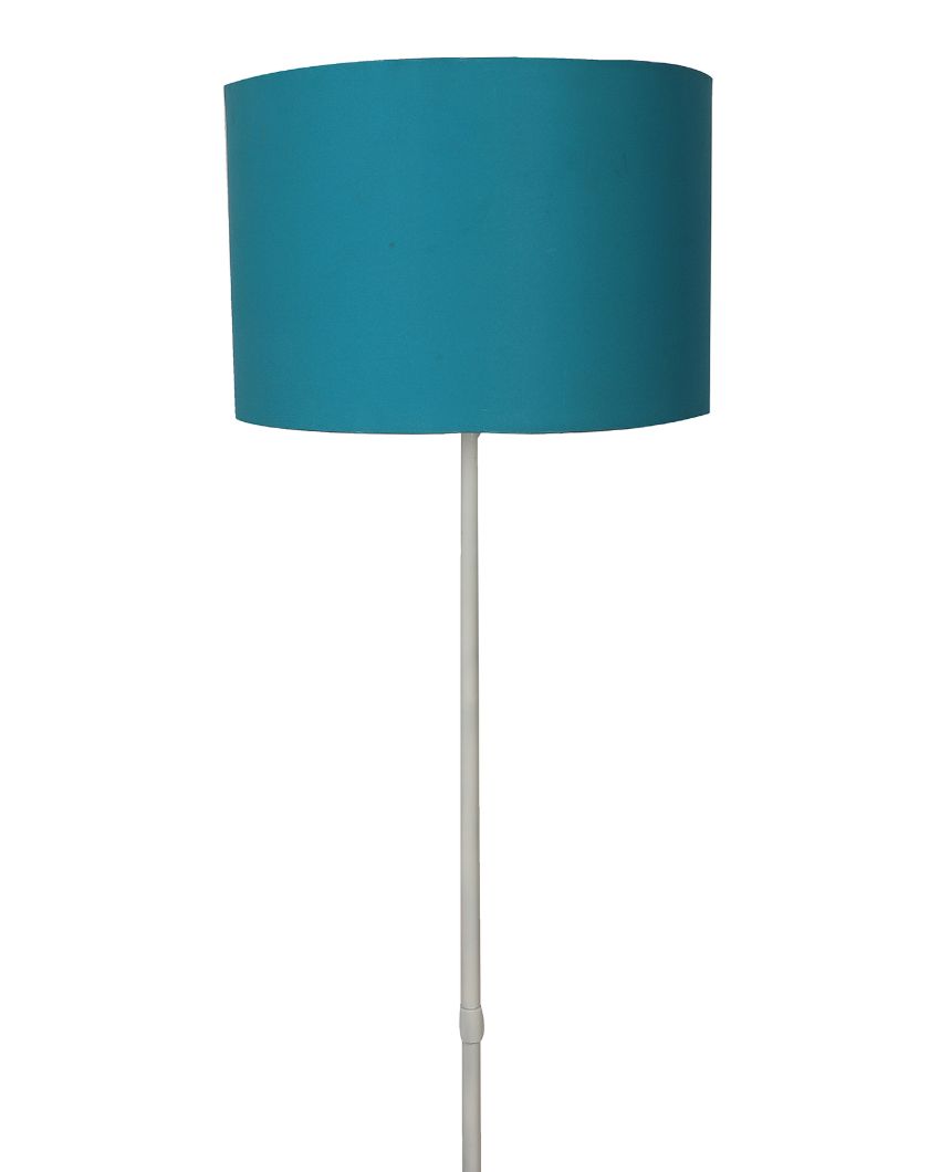 Uplifted Foldable Design Iron Stand Floor Lamp with Cotton Shade | Bulb Not Included | 12 x 57 inches