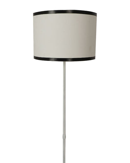 Uplifted Foldable Design White Iron Floor Lamp with Cotton Shade | Bulb Not Included | 12 x 57 inches