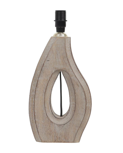 Trendy Wooden Table Lamp with Off-White Jute Shade | Bulb Not Included | 10 x 17 inches