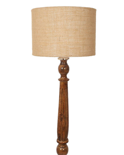 Rustic Charm Design Mango Wood Floor Lamp with Jute Shade | Bulb Not Included | 12 x 56 inches