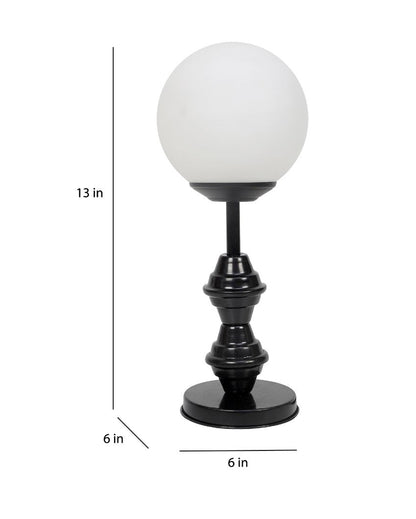 Versatile Iron Table Lamp with Glass Shade | Bulb Not Included | 6 x 13 inches