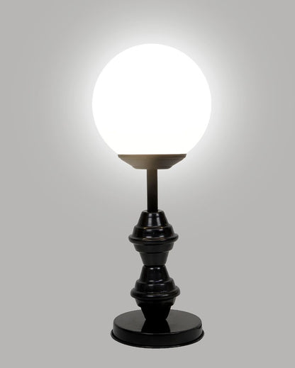 Versatile Iron Table Lamp with Glass Shade | Bulb Not Included | 6 x 13 inches