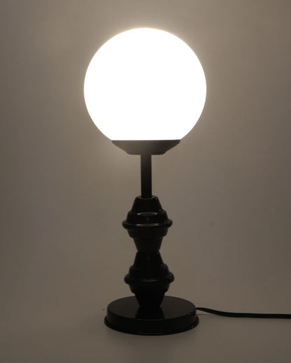 Versatile Iron Table Lamp with Glass Shade | Bulb Not Included | 6 x 13 inches