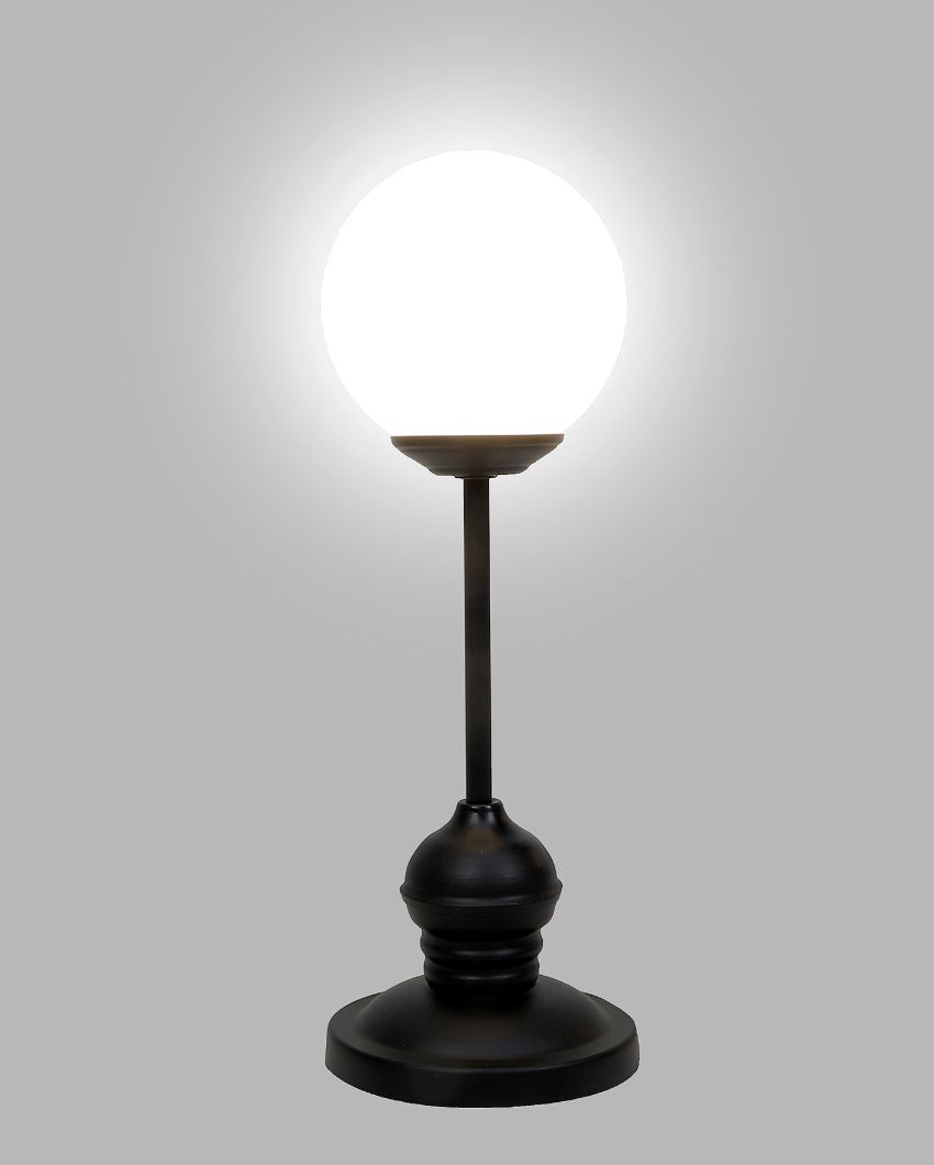 Stylish Iron Table Lamp with Glass Shade | Bulb Not Included | 6 x 17 inches