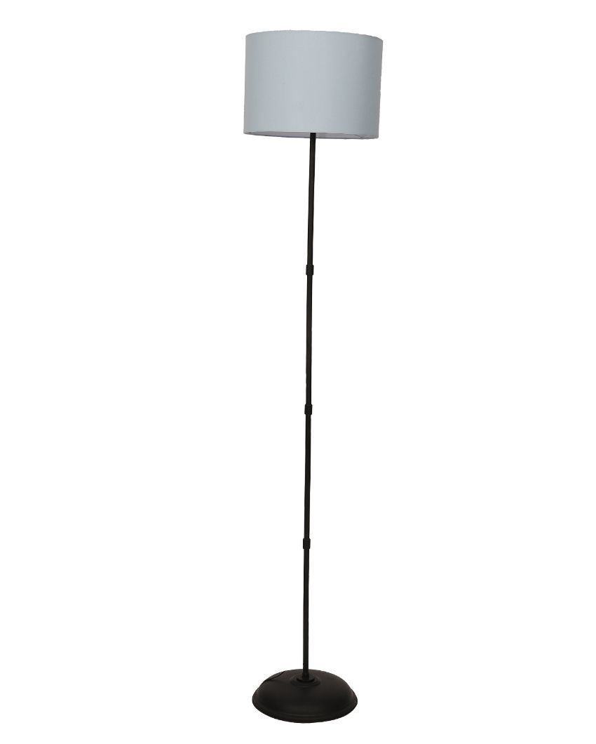 Elegant Design Foldable Iron Floor Lamp with Cotton Shade | Bulb Not Included | 12 x 57 inches