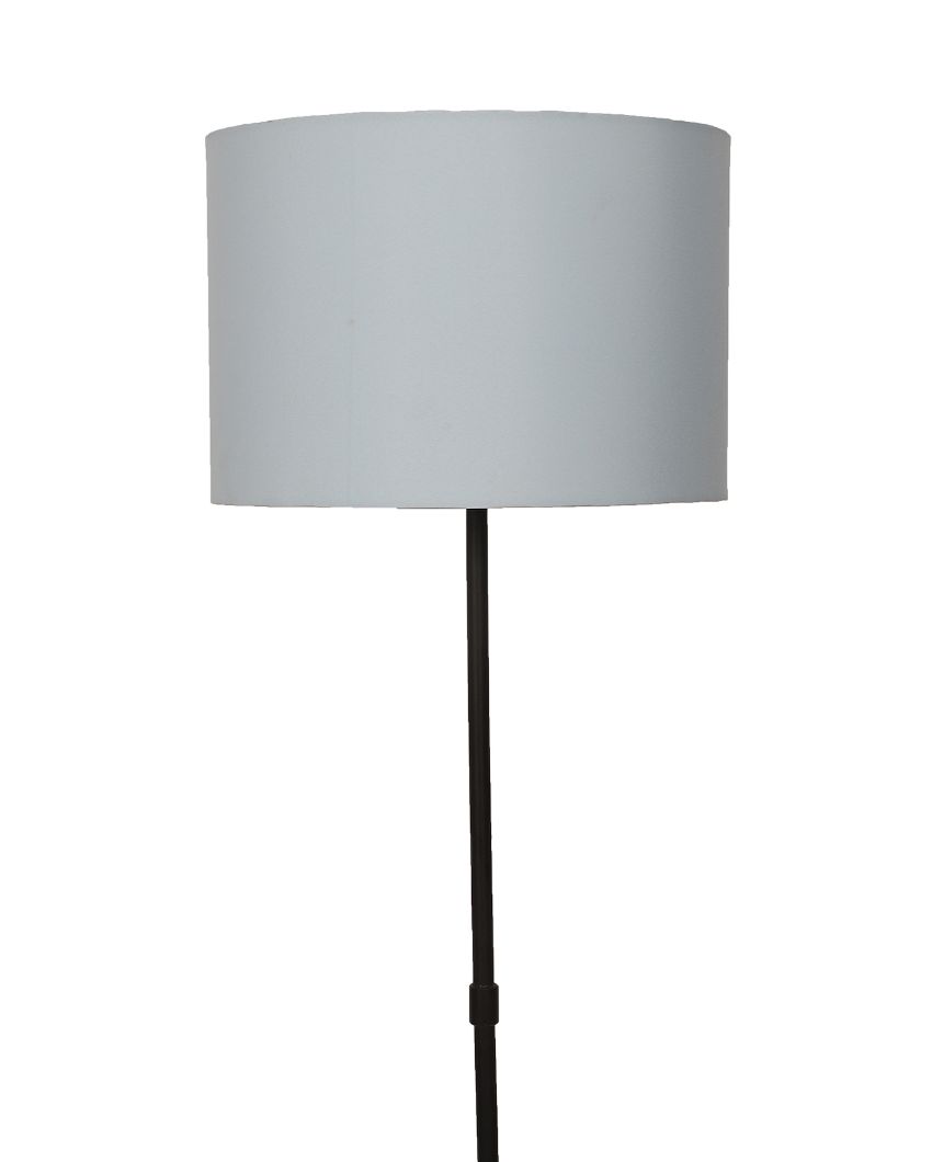 Elegant Design Foldable Iron Floor Lamp with Cotton Shade | Bulb Not Included | 12 x 57 inches