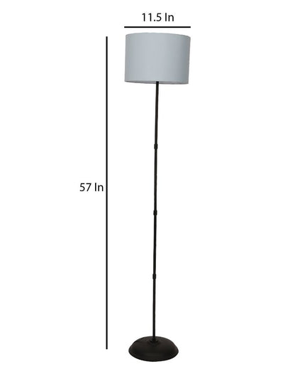 Elegant Design Foldable Iron Floor Lamp with Cotton Shade | Bulb Not Included | 12 x 57 inches