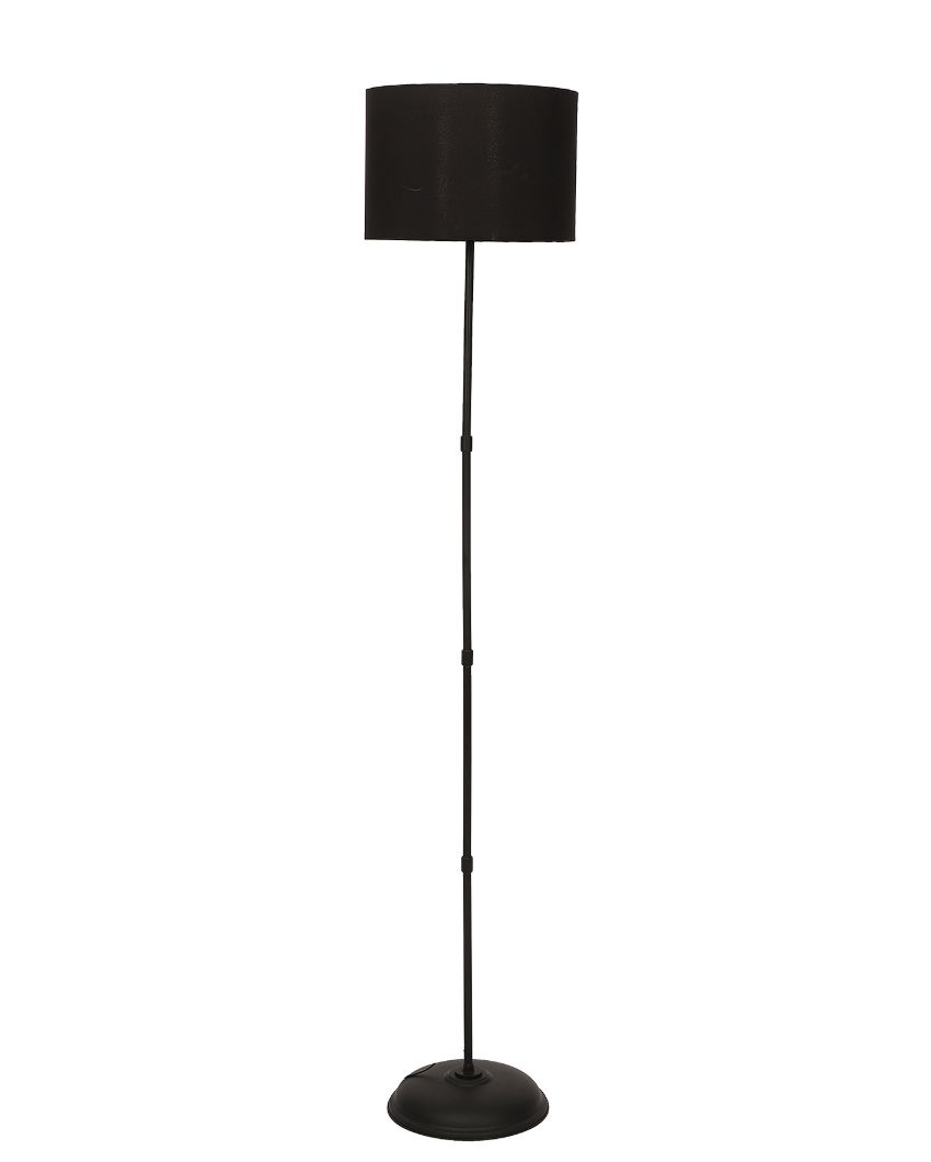 Elegant Design Foldable Iron Floor Lamp with Cotton Shade | Bulb Not Included | 12 x 57 inches