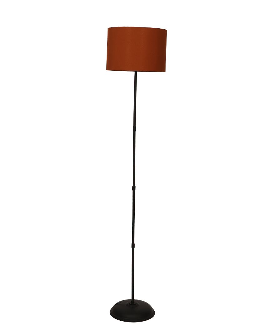 Elegant Design Foldable Iron Floor Lamp with Cotton Shade | Bulb Not Included | 12 x 57 inches