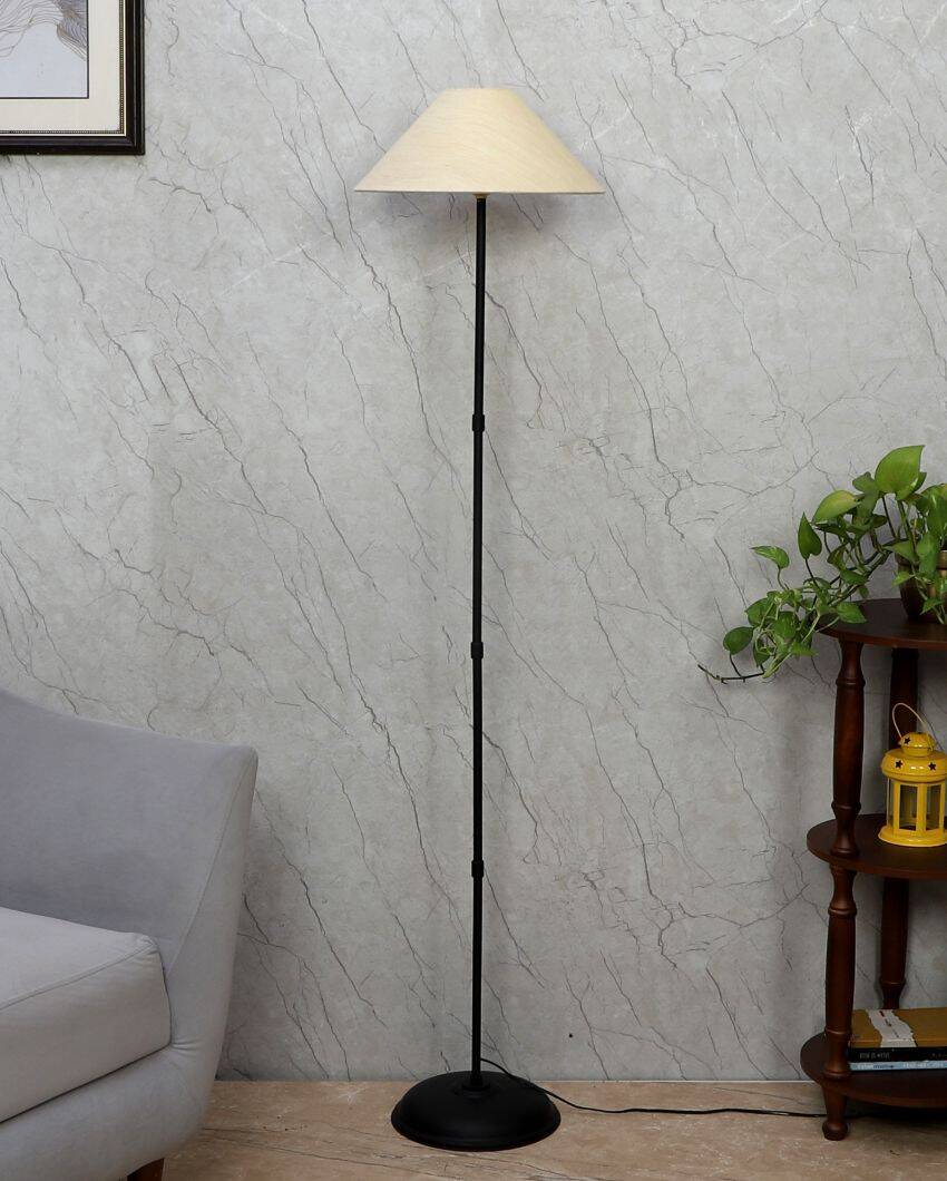 Lofty Design Foldable Iron Floor Lamp with Cotton Shade | Bulb Not Included | 13 x 55 inches