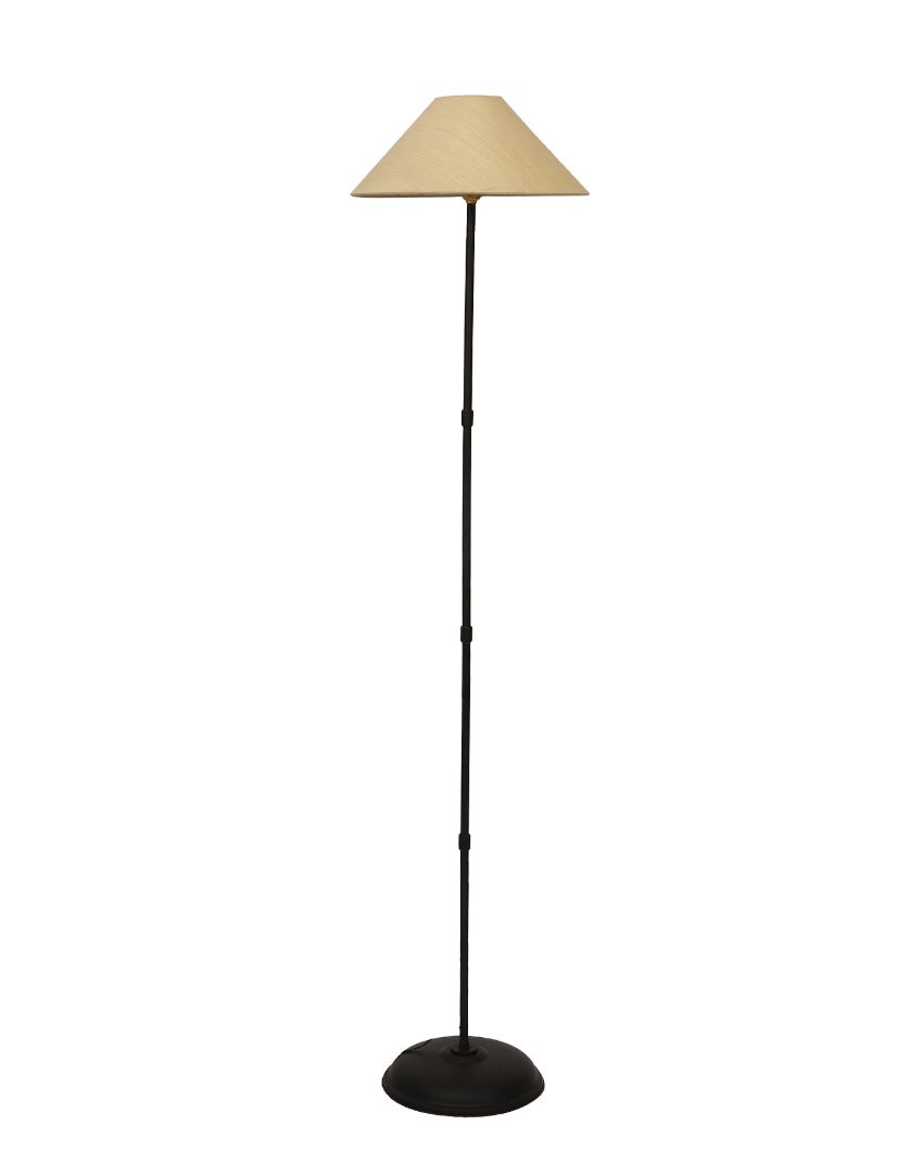 Lofty Design Foldable Iron Floor Lamp with Cotton Shade | Bulb Not Included | 13 x 55 inches