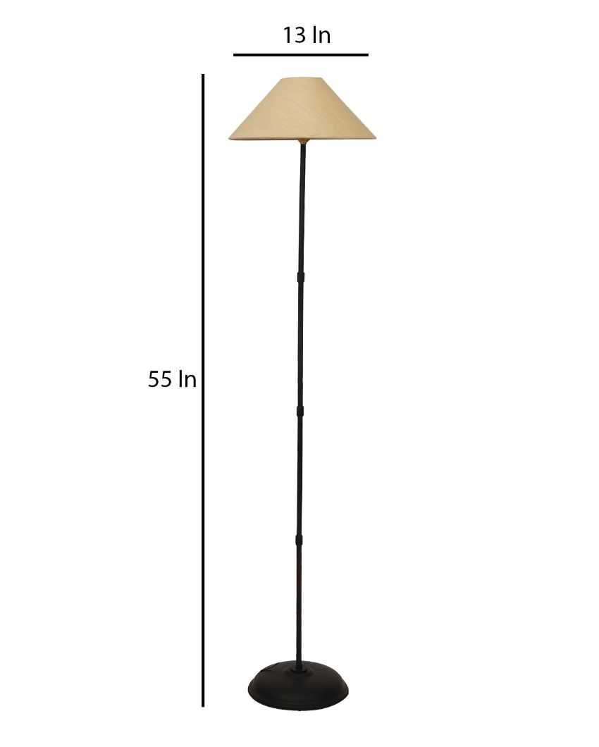 Lofty Design Foldable Iron Floor Lamp with Cotton Shade | Bulb Not Included | 13 x 55 inches